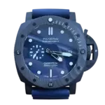 Panerai Submersible Carbotech 42 мм с тёмно-синим циферблатом и каучуковым ремешком