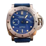 Panerai Submersible 42 мм с синим циферблатом и кожаным ремешком
