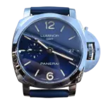 Panerai Luminor GMT 42 мм с синим циферблатом и кожаным ремешком