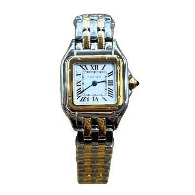 Cartier Panthère de Cartier 22 мм, белый циферблат и двухцветный браслет