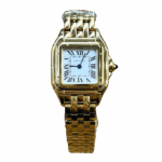 Cartier Panthère de Cartier 22 мм, белый циферблат и золотистый браслет