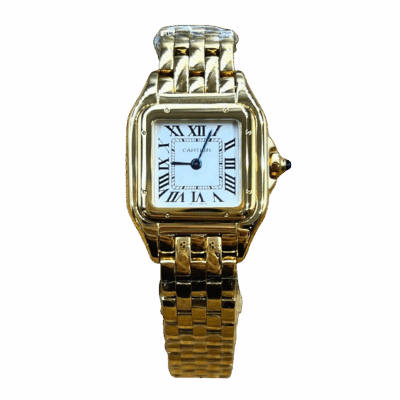 Cartier Panthère de Cartier 22 мм, белый циферблат и золотистый браслет