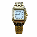 Cartier Panthère de Cartier 27 мм, белый циферблат и золотистый браслет