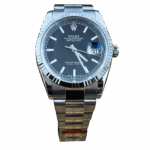 Rolex DateJust 36 мм, чёрный циферблат и стальной браслет Oyster