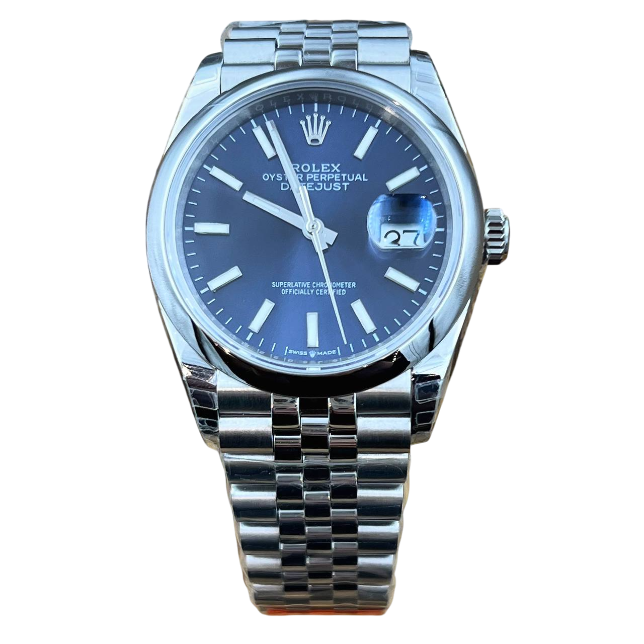 Rolex DateJust 36 мм, синий циферблат и браслет Jubilee