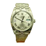 Rolex Datejust 36 мм, светло-серый циферблат с римскими цифрами